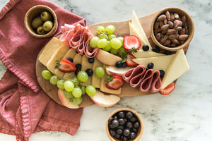 Olive Wood Cheese Board and Nesting Bowl Set