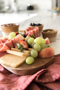 Olive Wood Cheese Board and Nesting Bowl Set