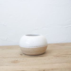 Herb Planter - White Glaze on Natural Clay Body