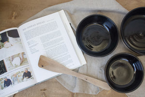 Nesting Baking Set - Black Glaze on Natural Clay Body