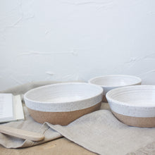 Load image into Gallery viewer, Nesting Baking Set - White Glaze on Natural Clay Body
