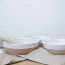 Load image into Gallery viewer, Nesting Baking Set - White Glaze on Natural Clay Body
