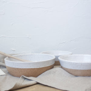 Nesting Baking Set - White Glaze on Natural Clay Body