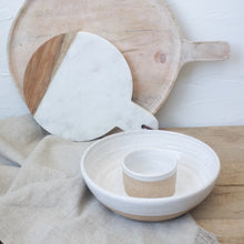 Load image into Gallery viewer, Chip and Dip - White Glaze on Natural Clay Body
