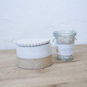 Gourmet Kitchen Gift Set - White Glaze on Natural Clay Body