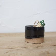 Load image into Gallery viewer, Ceramic Match Striker - Black Glaze on Natural Clay Body
