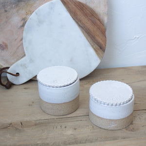 Gourmet Kitchen Gift Set - White Glaze on Natural Clay Body