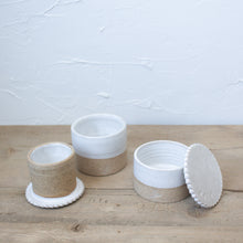 Load image into Gallery viewer, Gourmet Kitchen Gift Set - White Glaze on Natural Clay Body
