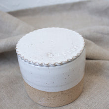 Load image into Gallery viewer, French Butter Urn - White Glaze on Natural Clay Body
