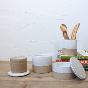 Ultimate Kitchen Trio - White Glaze on Natural Clay Body