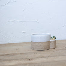 Load image into Gallery viewer, Match Striker Candle - 16 oz. Double Wick - White Glaze on Natural Clay Body
